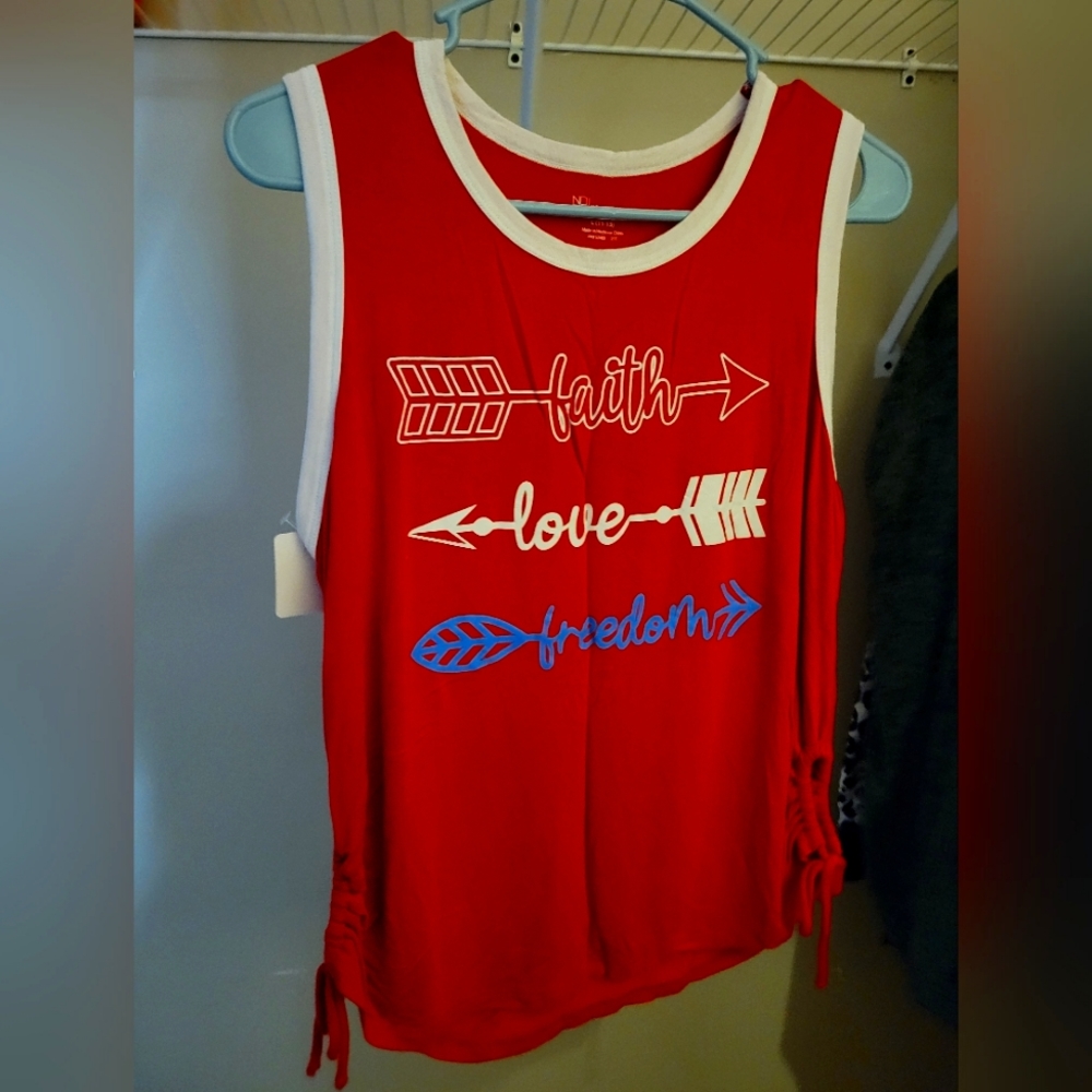 Americana Tank Top faith love freedom